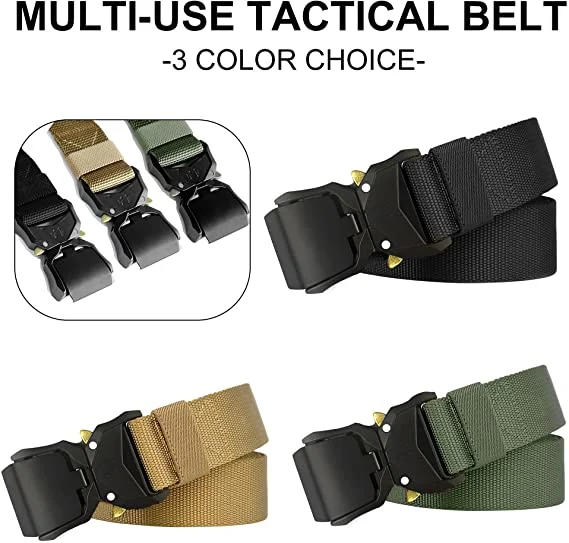 Mil Style Battle Molle Nylon Heavy Duty Rigger Tactical Belt with Alloy Buckle