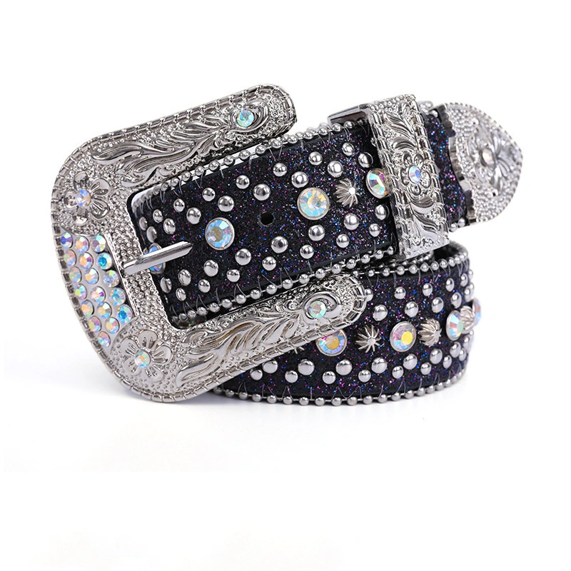 Women Belt Full Rhinestone Waist Chain Inlaid Waistband Shiny Crystal Diamond Belt