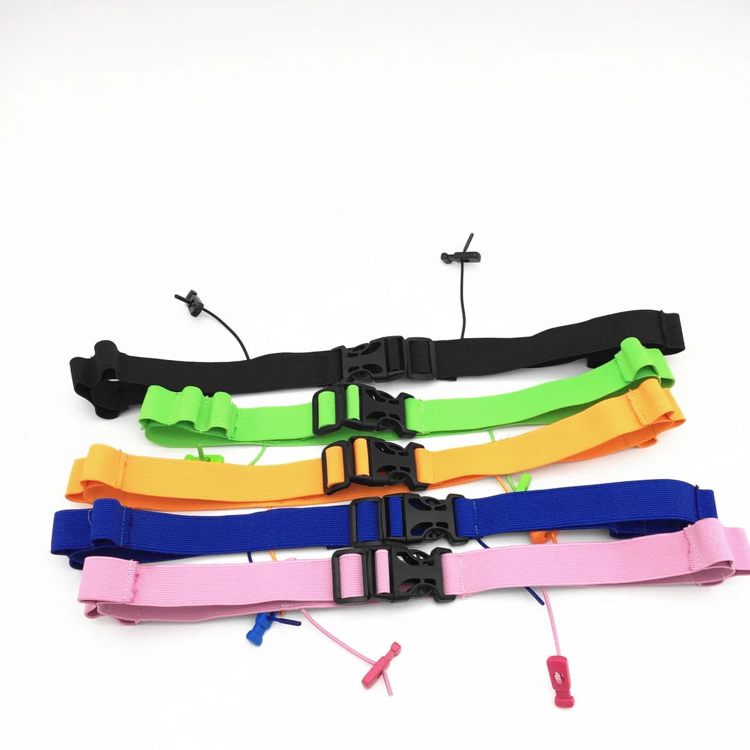 Custom Logo Triathlon Race Number Belt Marathon Elastic Waist Belt Waist Hip Card Holders Outdoor Sports Running Number Belt