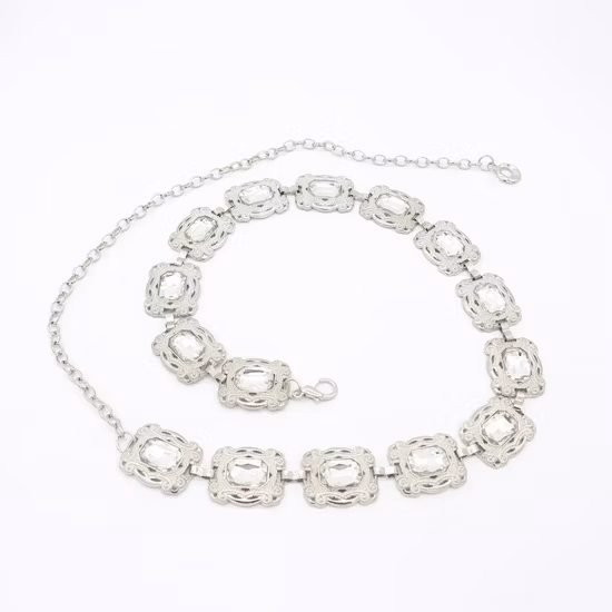 Grüner Diamant-Taillenkettengürtel, Hochzeit, Valentinstagsgeschenk für Freundin, Frau, Sie